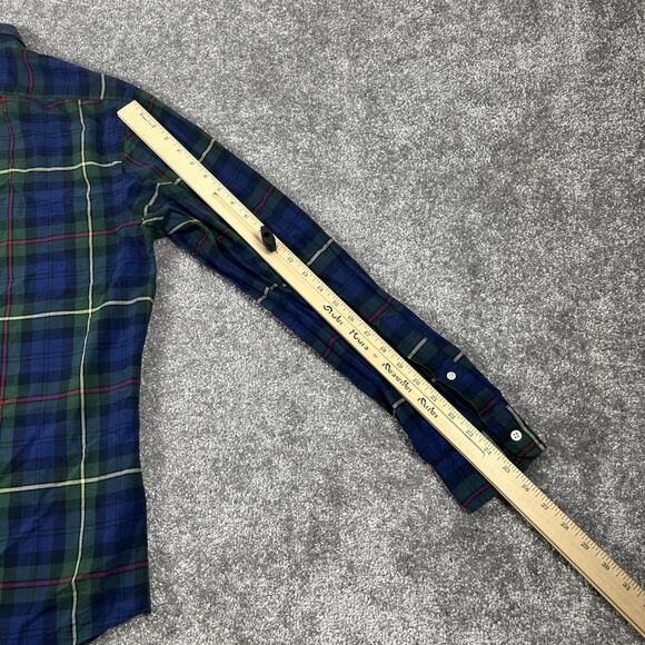 Ralph Lauren Flannel Shirt Mens Medium Button Down Tartan Plaid Cotton Pony - Picture 13 of 14